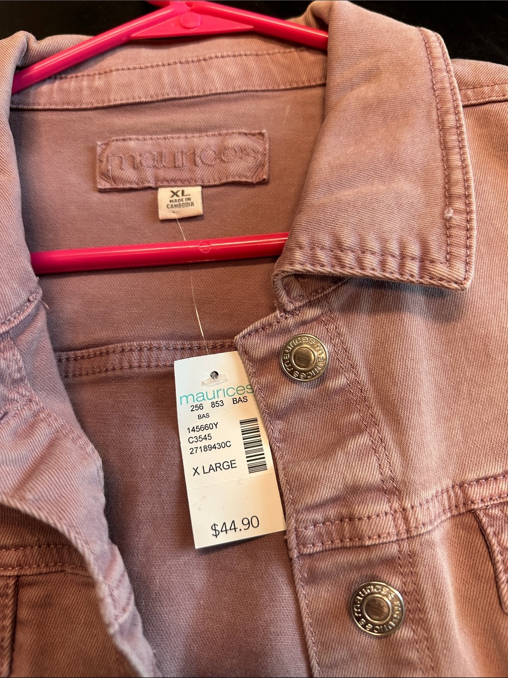 Maurices Blush Pink Denim Jacket - Women's Jean Jacket - Picture 4 of 4